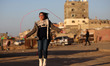 A Palestinian girl plays Skipping rope on the beach in Gaza City on March 17, 2021. 