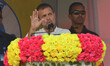  Congress leader Rahul Gandhi addresses an election campaign rally in support of Party can...