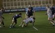 Mateo Carreras of Newcastle Falcons clings on to Mateo Minozzi of Wasps during the Gallagh...