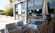 Tables and chairs stacked outside restaurants, on March 23, 2021 in Lisbon, PortugalResta...
