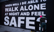 Irish artist Emmalene Blake working on her latest mural in Dublin's city centre during lev...