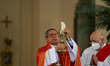 Archbishop of Colombia, Monsignor Luis Jose Rueda celebrates Palm Sunday mass 'Domingo de...
