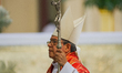 Archbishop of Colombia, Monsignor Luis Jose Rueda celebrates Palm Sunday mass 'Domingo de...
