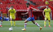 Jorge Molina, of Granada CF misses a penalty during the La Liga match between Granada CF a...