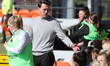 Gareth Taylor manager of Manchester City WFC during Barclays FA Women's Super League betwe...