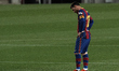 Lionel Messi of Barcelona dejected during the La Liga Santander match between FC Barcelona...
