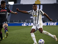 Juventus defender Alex Sandro (12) in action during the Serie A football match n.3 JUVENTUS - NAPOLI on April 07, 2021 at the Allianz Stadiu...