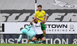 Colin Kazim-Richards of Derby County reacts after a missed opportunity at goal during the...