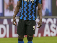 Romelu Lukaku of FC Internazionale shows his dejection during the Serie A match between FC Internazionale  and Cagliari Calcio at Stadio Giu...