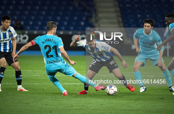 Matias Vargas during the match between RCD Espanyol and CD Leganes, corresponding to the week 34 of the Liga Smartbank, played at the RCDE S...