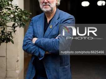 Philippe Faure-Brac, French sommelier, in the inner courtyard of his brasserie, which was closed due to COVID. Faure-Brac won the 1992 World... by Andrea Savorani Neri/NurPhoto