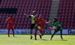 Lawrence Vigouroux of Leyton Orient makes a save during the Sky Bet League 2 match between...