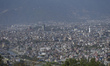 A clear weather view of cityscape seen after a heavy rainfall inside Kathmandu Valley in K...