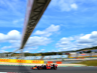 Sergio Perez of Red Bull Racing Honda drive his RB16B single-seater during free practice of Portuguese GP, third round of Formula 1 World Ch...