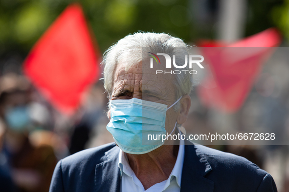 Jeronimo de Sousa for the Communist Party on the International Worker's Day, on May 1, in Lisbon, Portugal.
International Worker's Day brin...