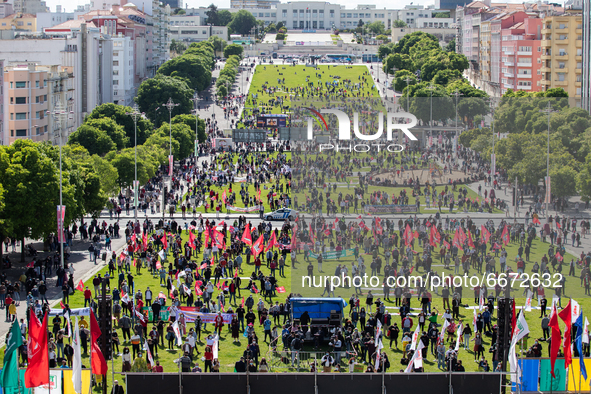 General view of the rally because the International Worker's Day, on May 1, in Lisbon, Portugal.
International Worker's Day brings together...