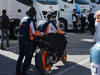 Moto of Marc Marquez after crashed out during the race of Gran Premio Red Bull de España at Circuito de Jerez - Angel Nieto on May 2, 2021 i...