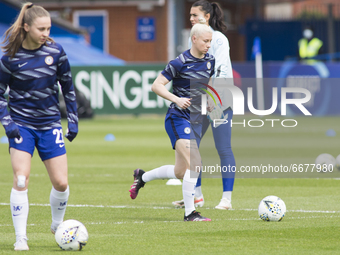 Bethany England (Chelsea FC) warms up during the 2020-21 UEFA Womens Champions League fixture between Chelsea FC and Bayern Munich at Kingsm...