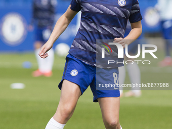 Melanie Leupolz (Chelsea FC) warms up during the 2020-21 UEFA Womens Champions League fixture between Chelsea FC and Bayern Munich at Kingsm...