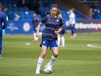 Melanie Leupolz (Chelsea FC) warms up during the 2020-21 UEFA Women’s Champions League fixture between Chelsea FC and Bayern Munich at Kings...