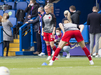 Lea Schuller (Bayern Munich) warms up during the 2020-21 UEFA Womens Champions League fixture between Chelsea FC and Bayern Munich at Kingsm...