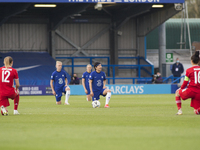 Players stands during the 2020-21 UEFA Women’s Champions League fixture between Chelsea FC and Bayern Munich at Kingsmeadow. (