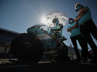 Xavier Artigas (#43) of Spain and Leopard Racing Honda prepares to start on the grid during the race of Gran Premio Red Bull de España at Ci...