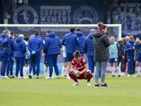 Lineth Beerensteyn (Bayern Munich) gestures during the 2020-21 UEFA Women’s Champions League fixture between Chelsea FC and Bayern Munich at...
