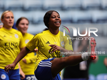  Lachante Paul of Leicester City warms up ahead of the FA Women's Championship match between Leicester City and Charlton Athletic at the Kin...