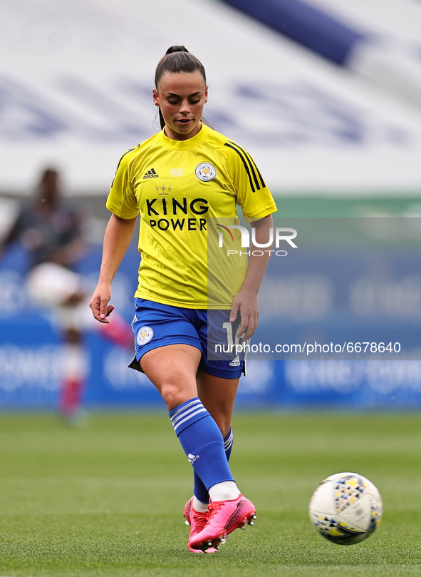  Freya Thomas of Leicester City warms up ahead of the FA Women's Championship match between Leicester City and Charlton Athletic at the King...