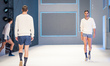 A model showcases a clothes of Holiday Dream's, a new collection Spring - Summer 2016 of P...