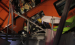 Collapse of a structure of Metro Line 12 in Mexico City between Tezonco and Olivos station...