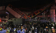 Collapse of a structure of Metro Line 12 in Mexico City between Tezonco and Olivos station...