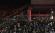 Collapse of a structure of Metro Line 12 in Mexico City between Tezonco and Olivos station...