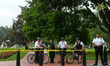 WASHINGTON, July 2, 2015 () -- Photo taken on July 2, 2015 shows a cordon line outside the...