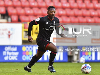  Tayo Edun of Lincoln City in action during the Sky Bet League 1 match between Charlton Athletic and Lincoln City at The Valley, London on T...