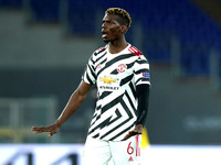 Paul Pogba of Manchester United gestures during the UEFA Europa League Semi-Final match between AS Roma and Manchester United at Stadio Olim...