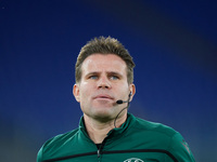 The referee of the match Felix Brych looks on during the UEFA Europa League Semi-Final match between AS Roma and Manchester United at Stadio...