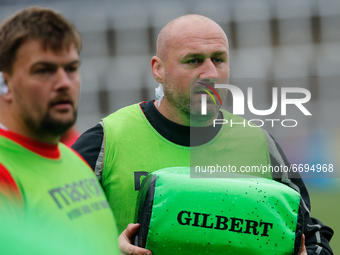    Falcons new signing, Carl Fearns pictured before the Gallagher Premiership match between Newcastle Falcons and London Irish at Kingston P...