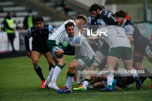    Nick Phipps in action during the Gallagher Premiership match between Newcastle Falcons and London Irish at Kingston Park, Newcastle on Sa...