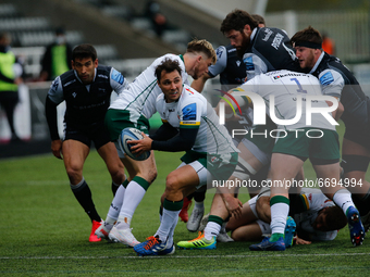    Nick Phipps in action during the Gallagher Premiership match between Newcastle Falcons and London Irish at Kingston Park, Newcastle on Sa...