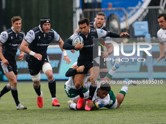    Matias Orlando of Newcastle Falcons in action during the Gallagher Premiership match between Newcastle Falcons and London Irish at Kingst...