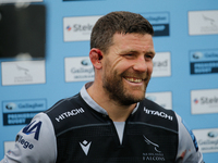   Mark Wilson of Newcastle Falcons is all smiles after his sides victory over London Irish in the Gallagher Premiership match between Newca...