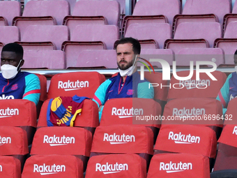 Miralem Pjanic during the match between FC Barcelona and Club Atletico Madrid, corresponding to the week 35 of the Liga Santander, played at...