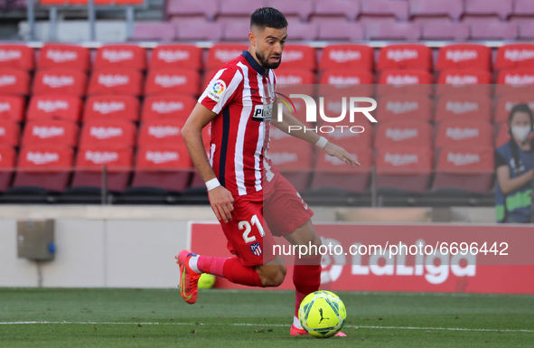 Yannick Carrasco during the match between FC Barcelona and Club Atletico Madrid, corresponding to the week 35 of the Liga Santander, played...