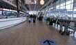 Inside the terminal of Amsterdam Schiphol International Airport during the Covid-19 pandem...