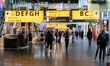 Inside the terminal of Amsterdam Schiphol International Airport during the Covid-19 pandem...