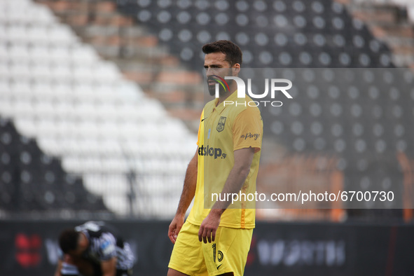 Bruno Gama #16 of Aris during the soccer match between PAOK v Aris for the Play-off of Super League Greece, in Toumba stadium, Thessaloniki,...