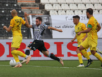 Andrija Živković #14 of PAOK in action with the ball during the soccer match between PAOK v Aris for the Play-off of Super League Greece, in...