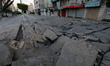 A view shows the site of Israeli air strikes amid a flare-up of Israeli-Palestinian violen...